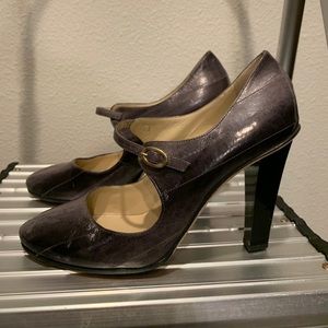 Jimmy Choo Eel Skin Klin Mary Jane 37.5